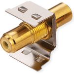 ROLINE Keystone-Kupplung RCA geschirmt Metall gelb (26.11.0396)