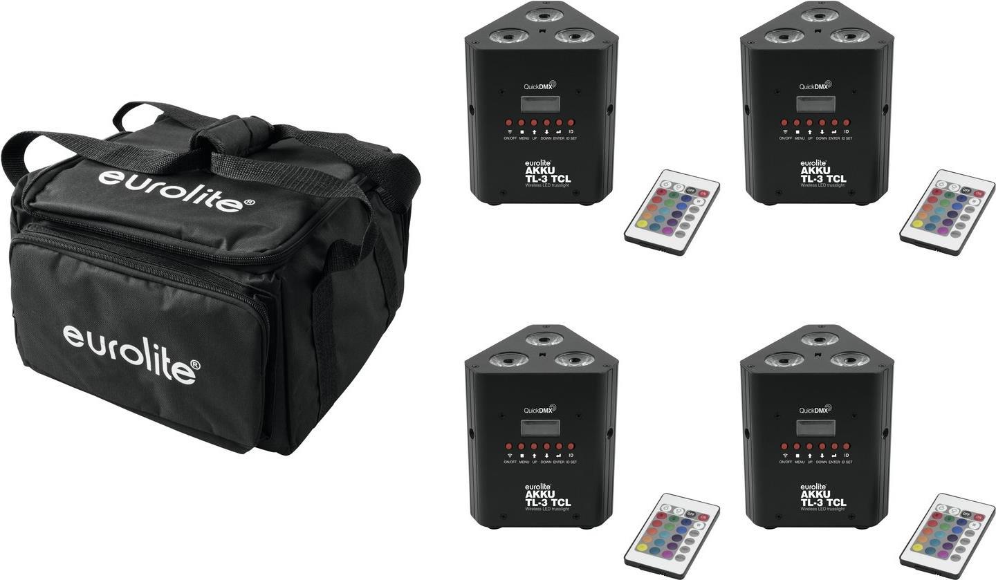 EUROLITE Set 4x AKKU TL-3 QuickDMX + Soft-Bag (20000398)