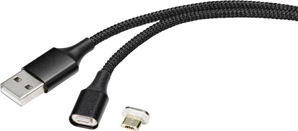 Renkforce RF-4746074 USB Kabel 1 m USB 2.0 USB A Micro-USB B Schwarz (RF-4746074)