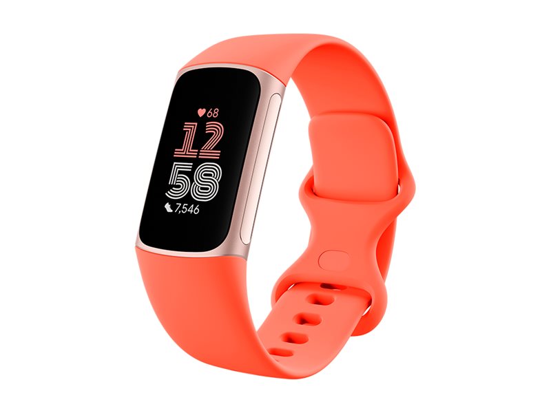 Fitbit Charge 6 Champagne Gold Aluminium Korallefarben