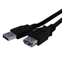 StarTech.com USB 3.0 VERLENGERUNGSKABEL 1.8 SUPERSPEED USB A KABEL ST/BU GR (USB3SEXT6BK)