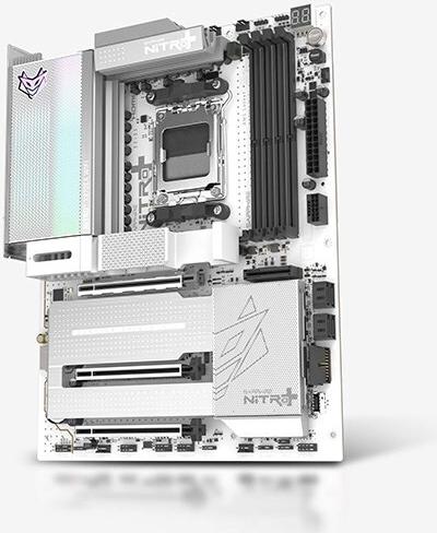 Sapphire NITRO+ X870EA PhantomLink Polar Edition Mainboard AM5 Mini-ITX DDR5 Schwarz/Weiß