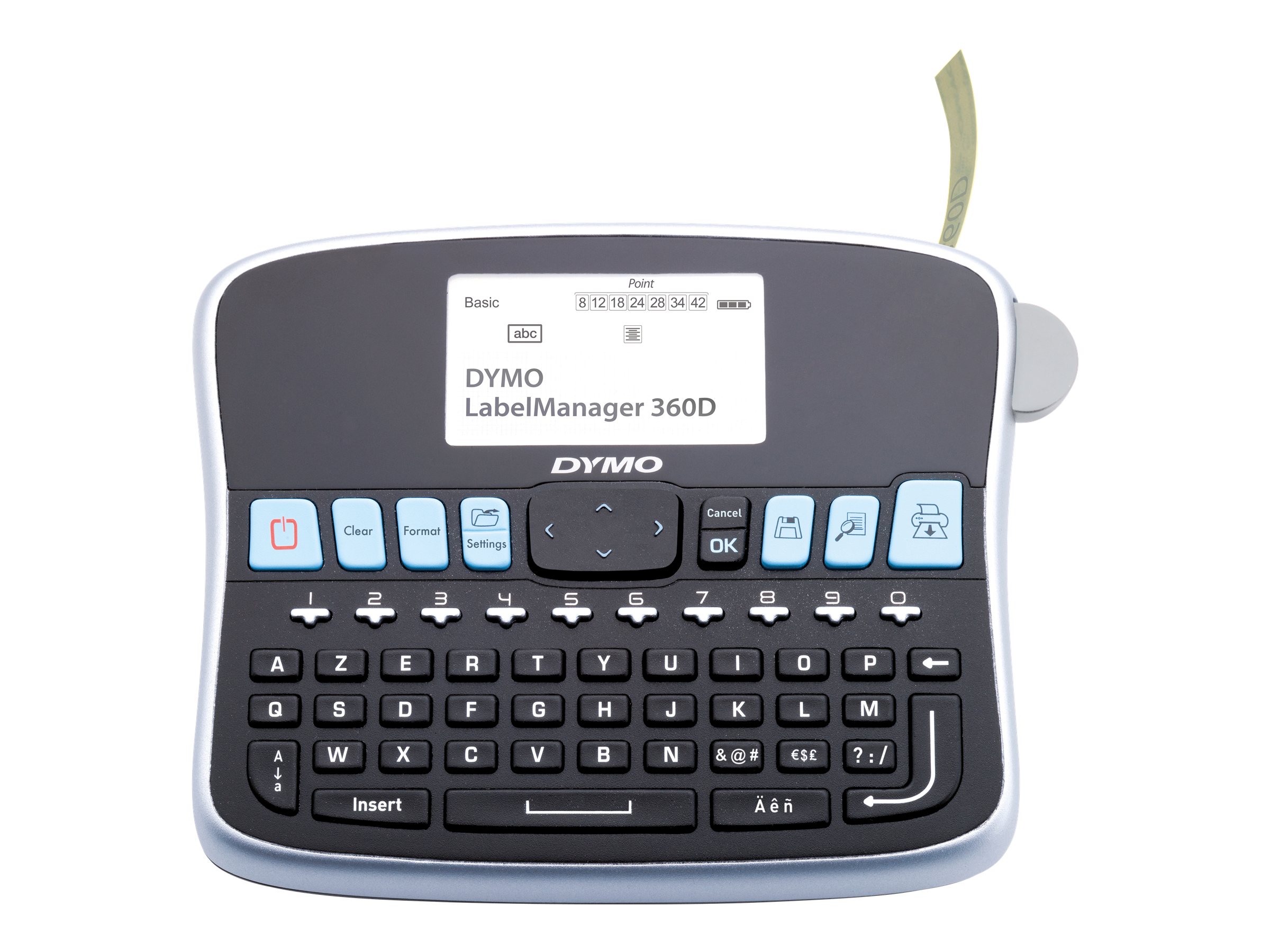 DYMO LabelManager 360D Beschriftungsgerät QWERTZ Thermotransfer 19 mm Schwarz/Silber
