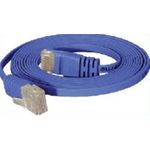 High Quality Patchkabel, flach, U/UTP, ungeschirmt, Cat 6, blau, 3.0 m Superflaches Patchkabel z.B. für die Verlegung unter Teppichböden und Fußleisten (77803B)