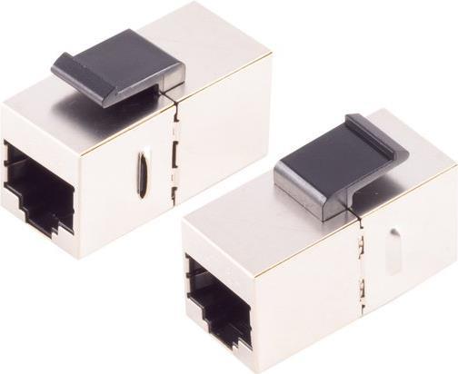 S/CONN maximum connectivity Netzwerk Adapter-RJ-45 Keystone Verbinder, Cat. 6A, STP, 24 Stück (08-10010)