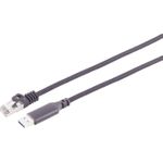 S/CONN maximum connectivity USB-A LAN Adapterkabel 1G, USB Typ A Stecker auf RJ45, ALU, schwarz, 7,5m (14-52065)