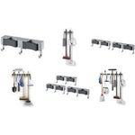 metaltex Klemmleiste Hang-Up 2, 3 Haken, Breite: 215 mm Farbe: grau, Material: PS / Silikon, belastbare Wand - 1 Stück (294900000)