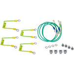 LogiLink Kabelsatz für Erdung von 48,30cm (19") Standschränken Kabelquerschnitt: 2,5 mm, Länge: 300 mm, Kabel aus Kupfer, - 1 Stück (PWR110C)