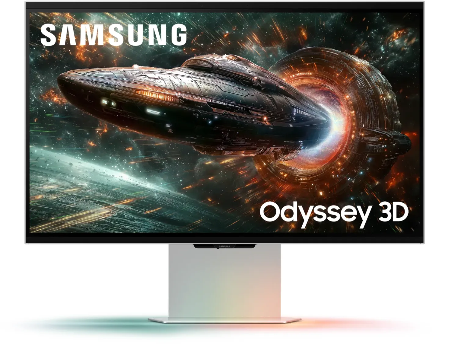 Samsung 27" Odyssey 3D (G90XF) 4K 165 Hz Gaming Monitor, 68,6 cm (27"), 2160 x 3840 Pixel, 4K Ultra HD, LED, 1 ms, Silber (LS27FG904XUXEN)