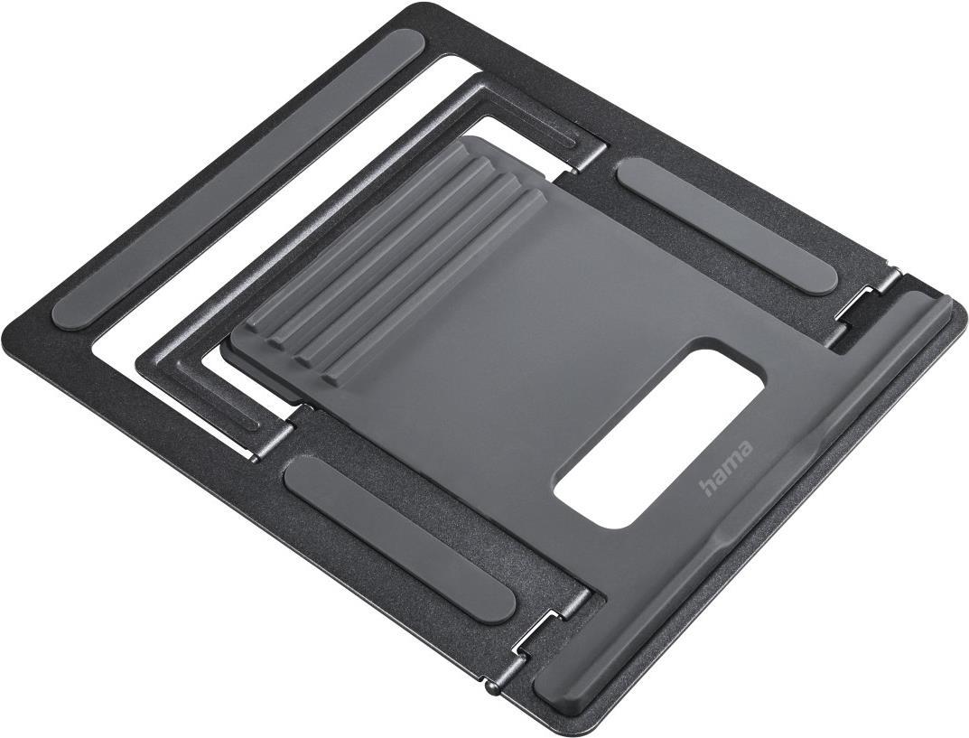 Hama Notebook-Stand Metall, höhenverstellbar, neigbar, bis 39 cm (15,4), Grau (00053048)