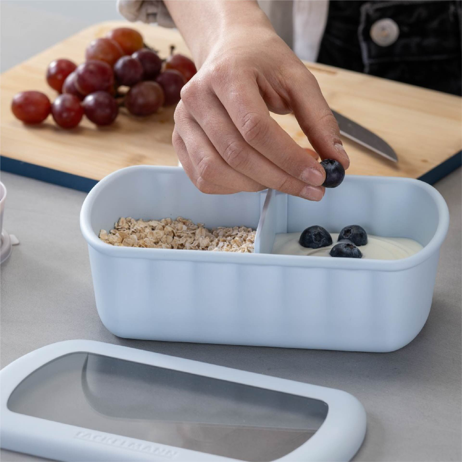 FACKELMANN Flexibox Be The Move Brotdose 1 l 3-teilig Hellblau