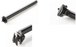 FISCHER Fahrrad-Sattelstütze Patent, Durchmesser: 27,2 mm aus Aluminium, mit Federung 35 mm, einstellbare - 1 Stück (85625)