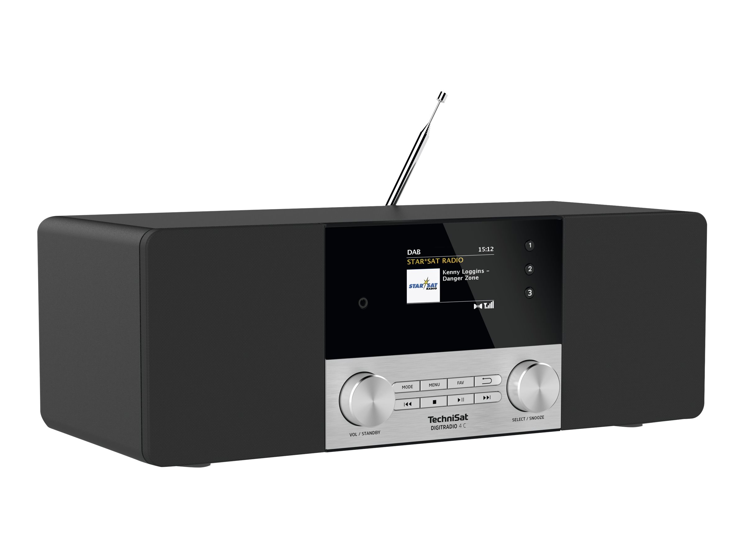 TechniSat DigitRadio 4 C DAB+ Radio 2 x 10 Watt Schwarz
