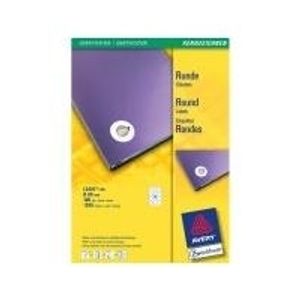 Avery L3416 - Runde Etiketten - weiß - 60 mm rund - 1200 Stck. (100 Bogen x 1... - Avery L3416 - Runde Etiketten - weiß - 60 mm rund - 1200 Stck. (100 Bogen x 1...