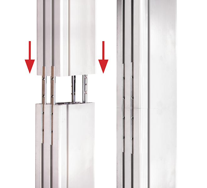 B-TECH System X BT8380-180/B V3 Vertikale Säule 1800 mm Aluminium Schwarz