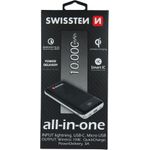 Swissten All in one Power Bank, 10000mAh, black-white, Blister (22013927)