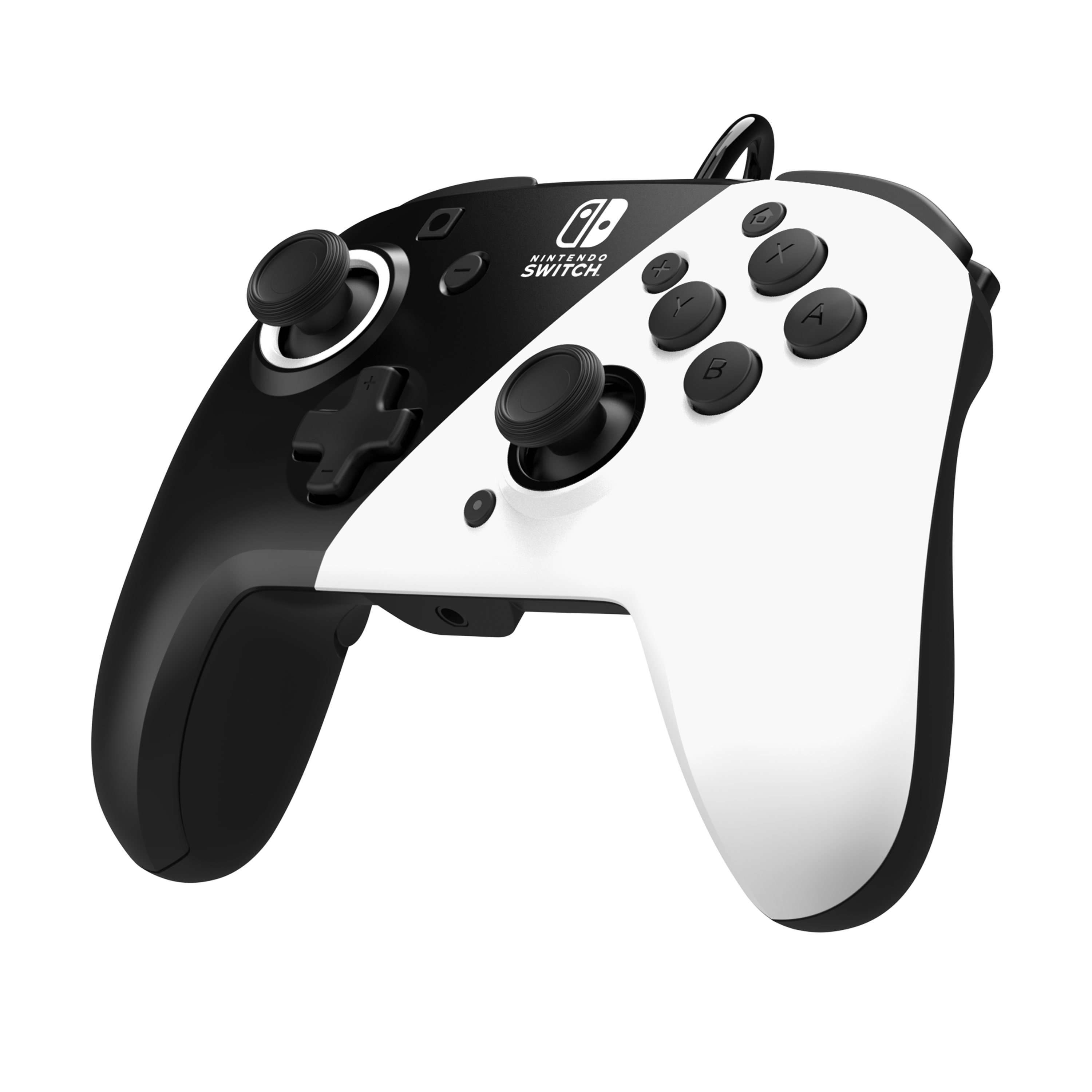 PDP Faceoff Deluxe+ Audio OLED Rematch Gamepad Nintendo Switch Schwarz/Weiß
