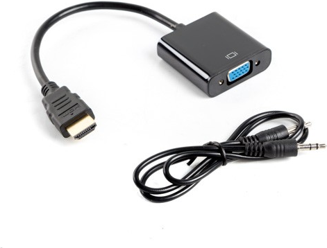 Lanberg AD-0017-BK Kabelschnittstellen-/Gender-Adapter HDMI-A VGA Schwarz (AD-0017-BK)