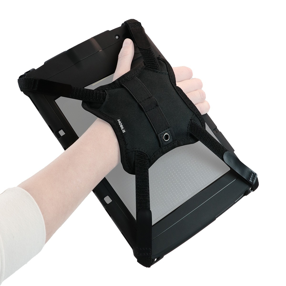 Mobilis Handschlaufe X-Form mit Stylushalter für Zebra ET40-45 8" & 10" Schwarz