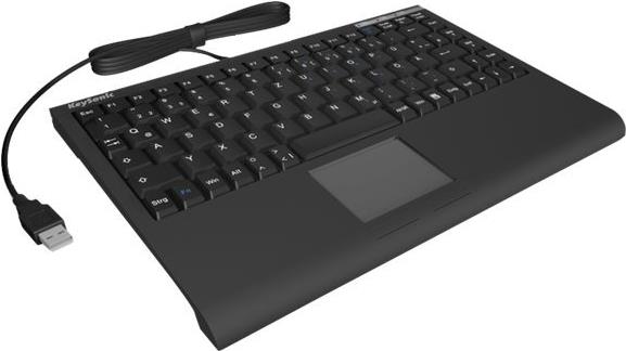 KeySonic ACK-540U+ Mini-Tastatur mit Smart-Touchpad USB QWERTY UK Schwarz