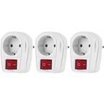 Renkforce Schaltbare Zwischensteckdose 3er Set 2polig Weiß