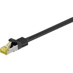DSIT RJ45 Netzwerkkabel S/FTP (PiMF), mitCat.7 Rohkabel, Schwarz, 7,50m (DC-70-075)