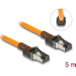 Delock RJ45 Netzwerkkabel mit USB Type-C™ Portfinder Funktion Self Tracing Cat.6A S/FTP 5 m orange (80413)