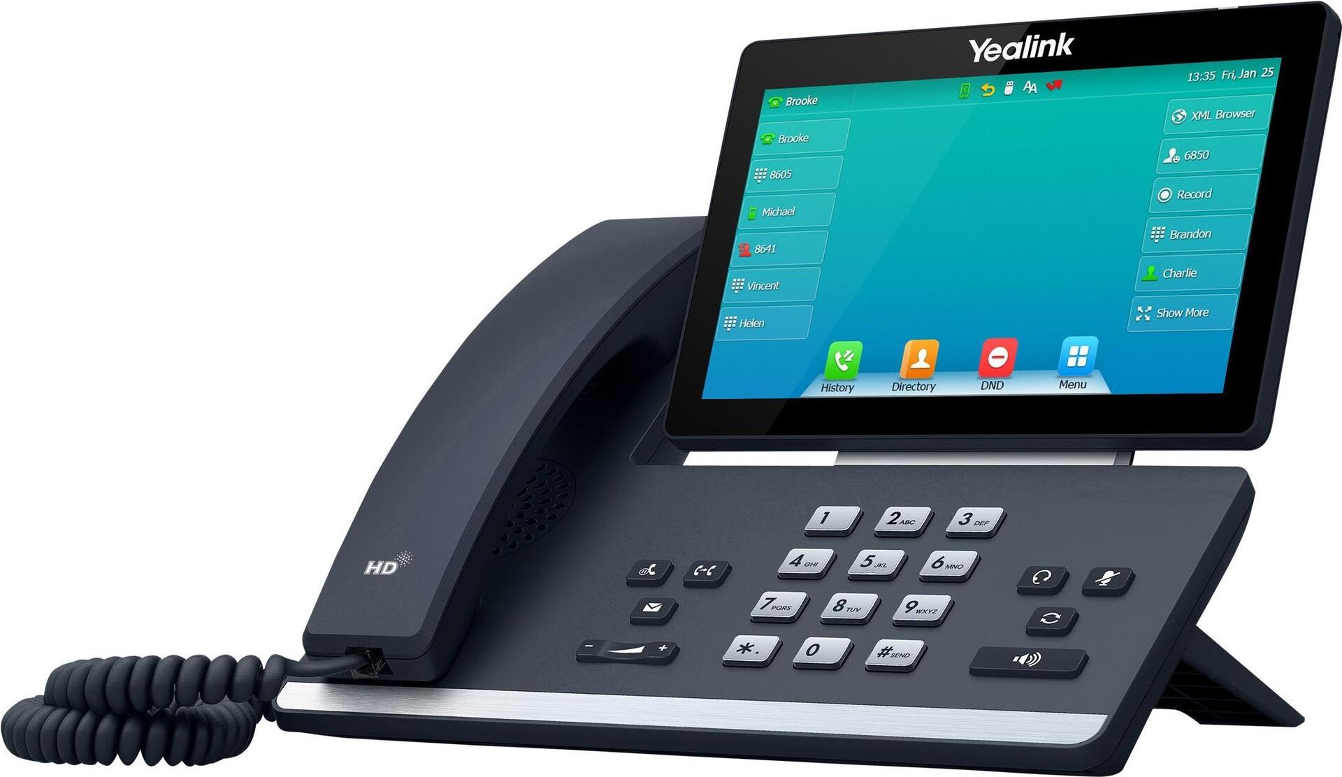 Yealink SIP-T57W VoIP-Telefon 7" Touchscreen WLAN Bluetooth PoE Classic Gray