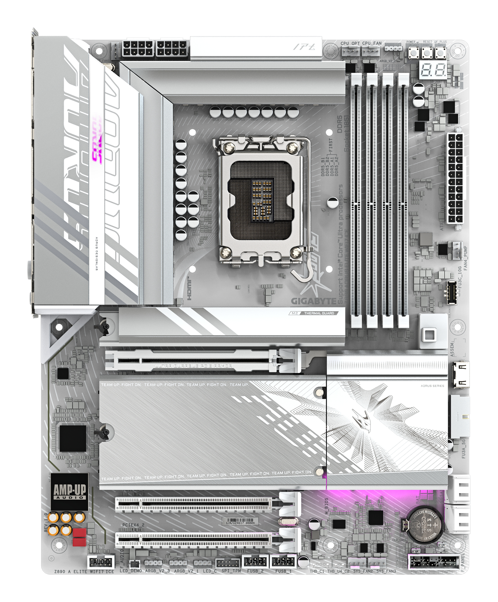 AORUS Z890 ELITE WIFI7 ICE Mainboard ATX, Intel Z890, LGA 1851, DDR5, Schwarz