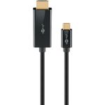 Goobay USB-C -auf-HDMI -Kabel 4K a 60 Hz 1 m schwarz - -Stecker> HDMI (75696)