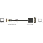 Delock Adapter DisplayPort 1.1 Stecker > DVI Buchse Passiv schwarz (61847)