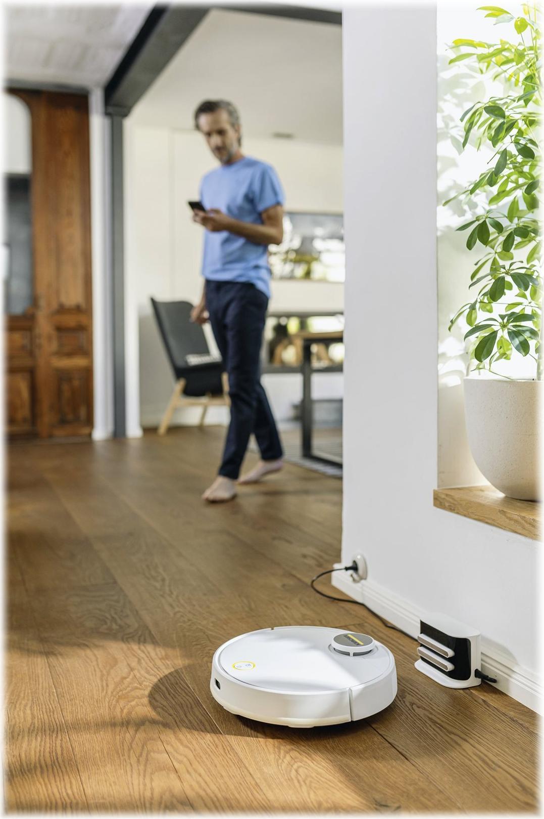 Kärcher RCV 3 Saug- und Wischroboter mit Ladestation – 2500 Pa, 120 min Laufzeit, Weiß