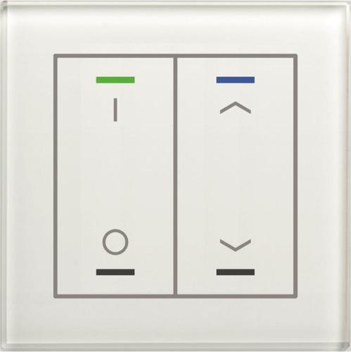 MDT technologies Glastaster II Light 2-fach RGBW,sw,Jalou,schalt BE-GTL2TW.D1 (BE-GTL2TW.D1)