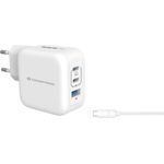 Conceptronic ALTHEA17W 67W GaN USB-PD Ladegerät 2x USB-C 1x USB-A weiß