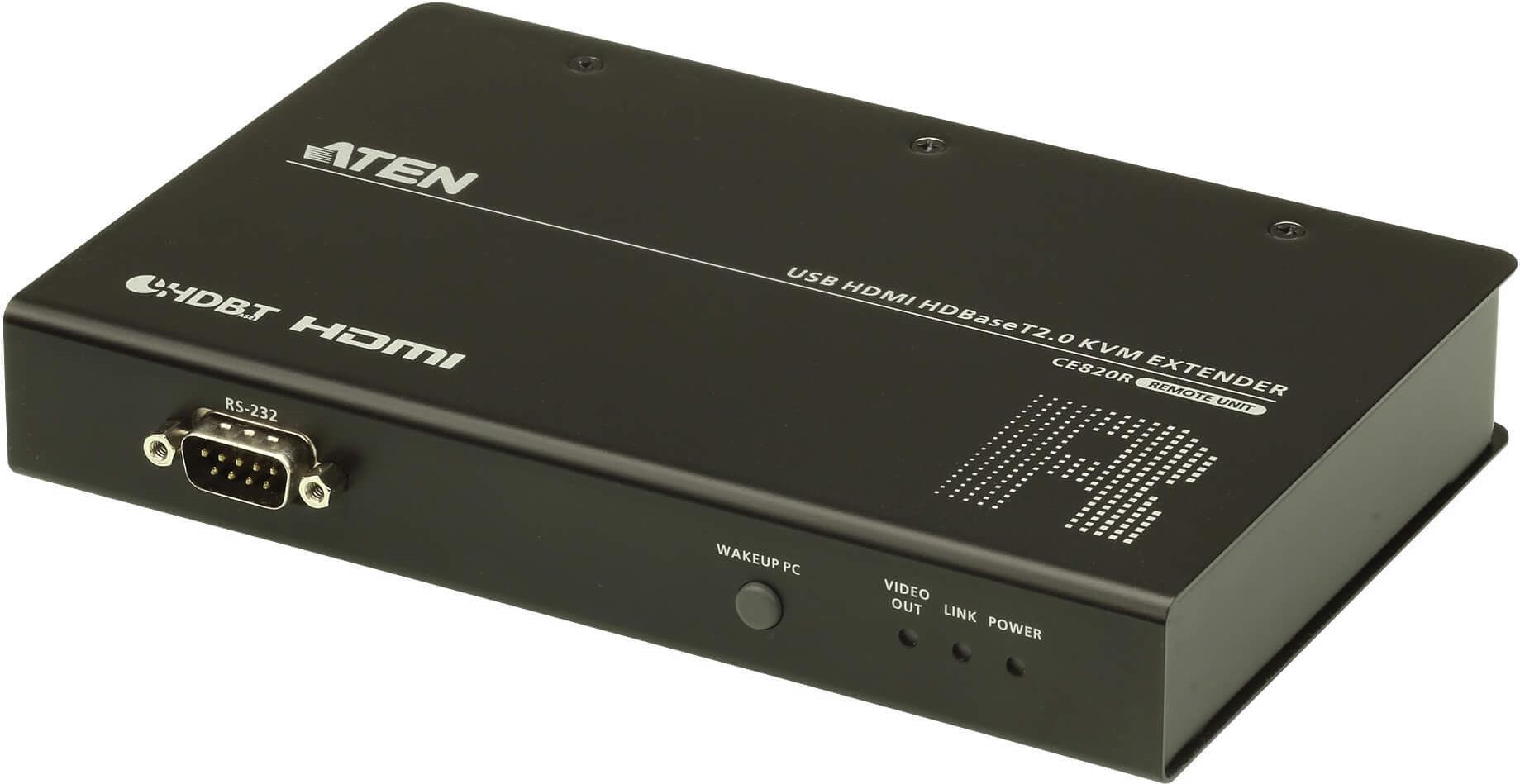 ATEN CE820-ATA-G KVM-Extender HDBaseT 2.0 HDMI USB 2.0 150 m 4K Schwarz