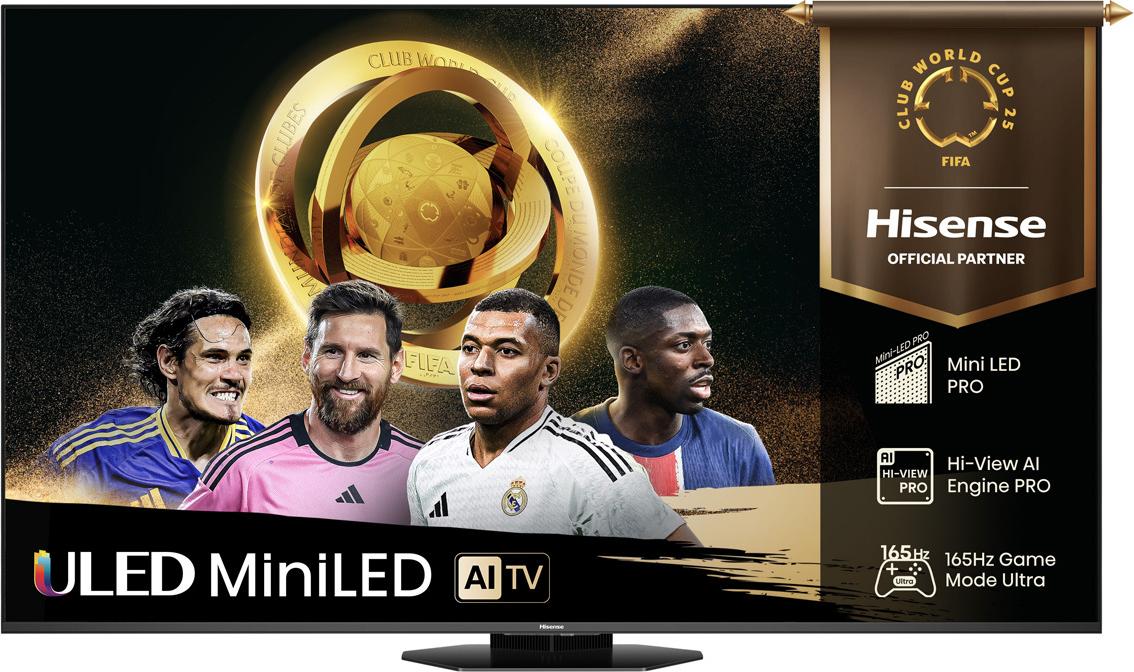 Hisense U8Q 75U8Q 75" Mini-LED 4K Smart TV 165 Hz 5.000 Nits Schwarz, Grau