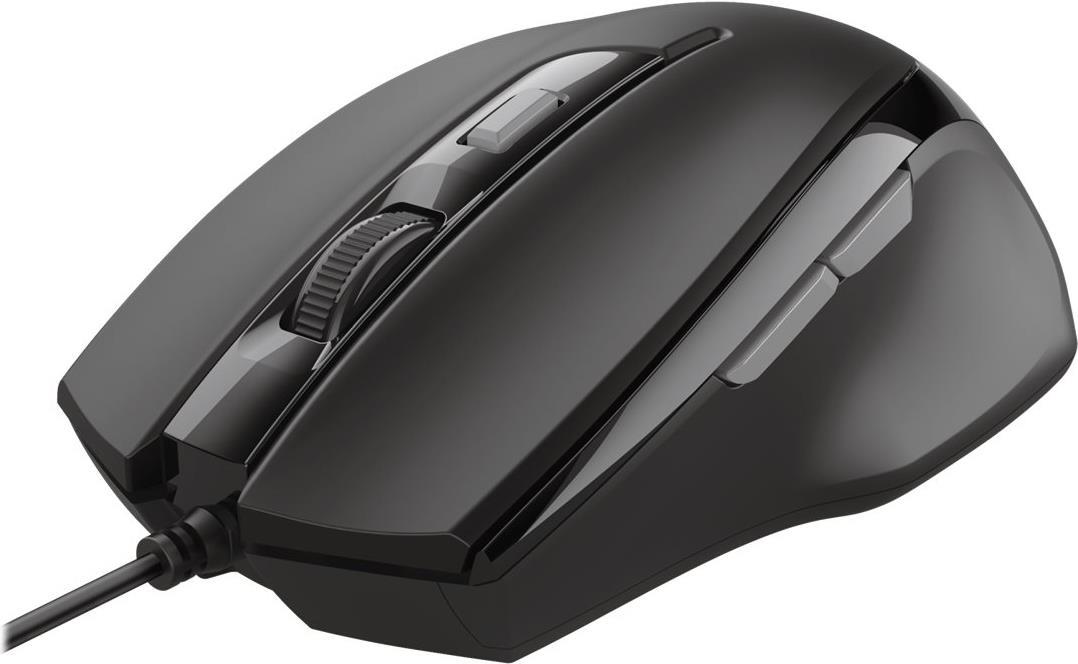 Trust Voca Comfort Maus USB 2400 DPI 6 Tasten Schwarz
