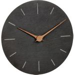 TFA Dostmann 60.3068.10 Quarz Wanduhr 25 cm x 4.3 mm Schiefer Schleichendes Uhrwerk (lautlos) (60.3068.10)