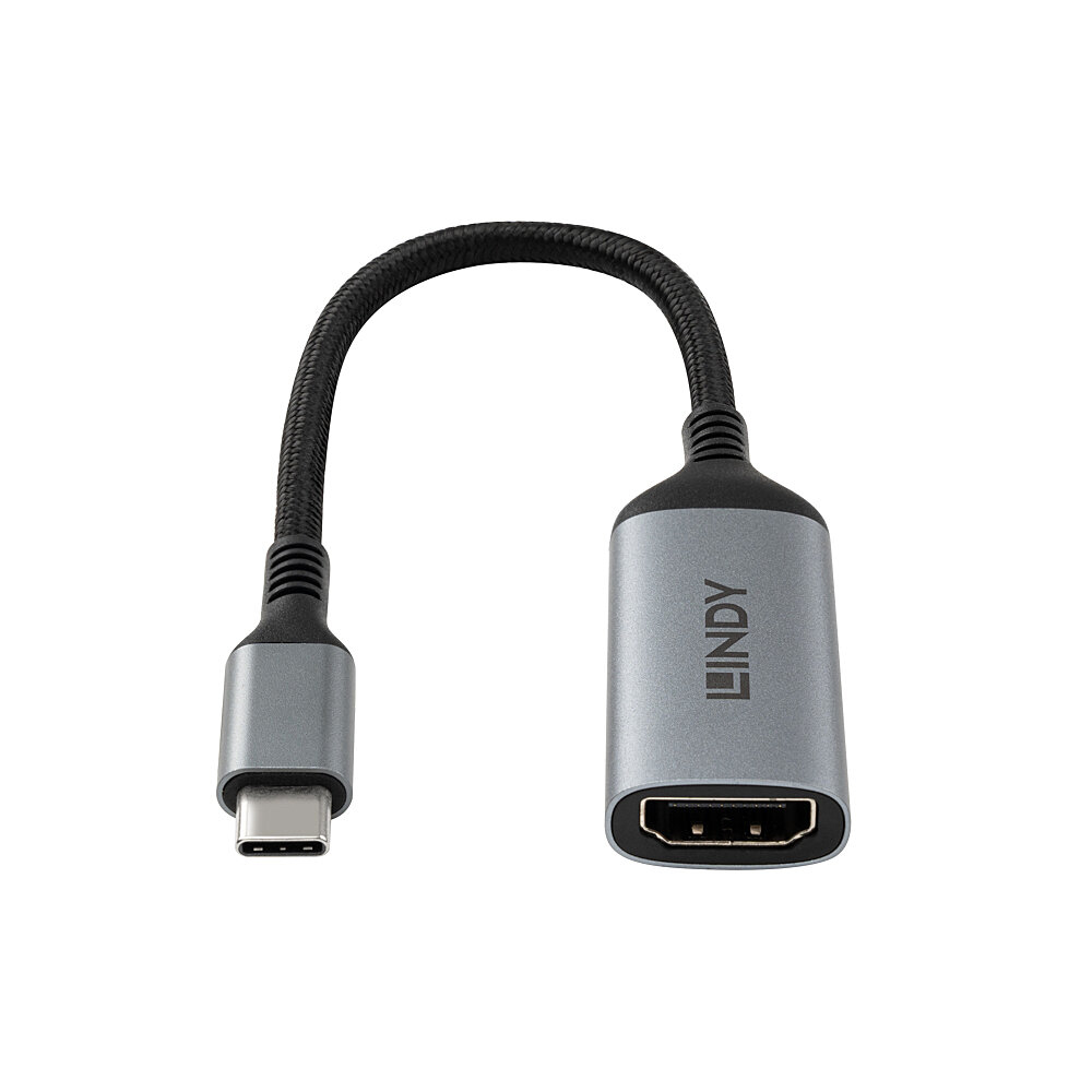 Lindy 43428 USB Typ-C zu HDMI Videokonverter 8K60 Grau