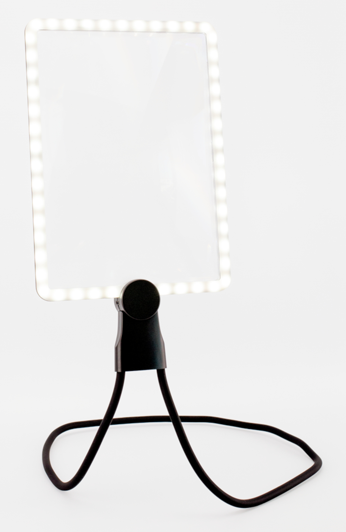RealPower LED-Lupe HL-1 rechteckige Leselupe 5x Vergrößerung zum Umhängen
