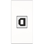 Kindermann 7464000525. Buchsen-Typ: USB B, Module Menge (max): 1 Modul(e). Produktfarbe: Weiß, Material: Kunststoff. Tiefe (min): 4,3 cm (7464000525)