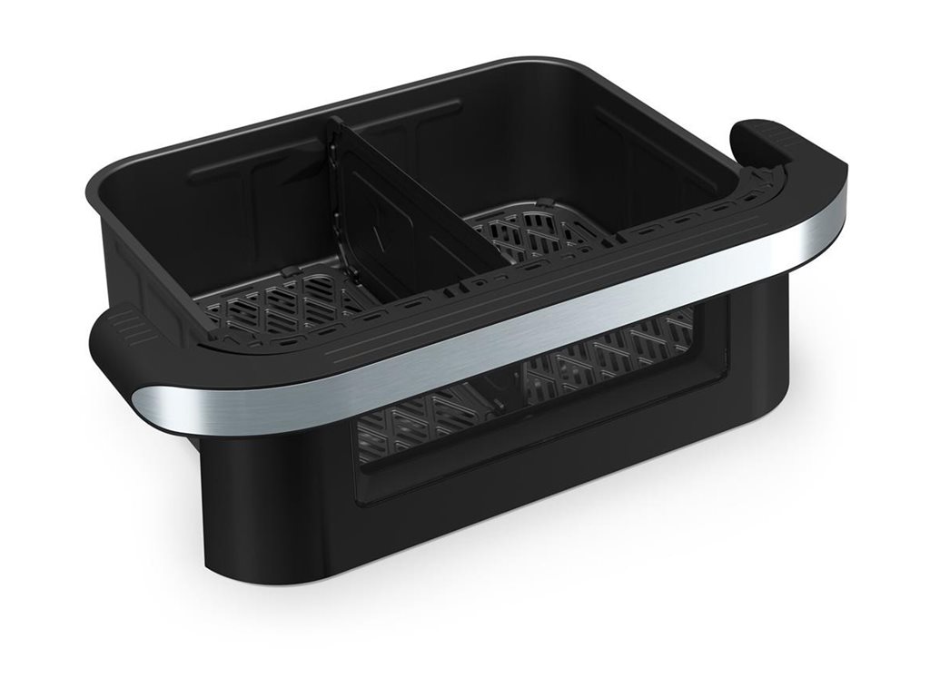 Tristar FR-9078 Doppelte Heißluft-Fritteuse 10 l 2800 W Schwarz, Edelstahl