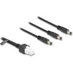 Delock Kabel Mini-Fit 4,2 mm 6 Pin Stecker zu 3 x DC 5,5 x 2,5 mm Stecker 1 m schwarz (90168)