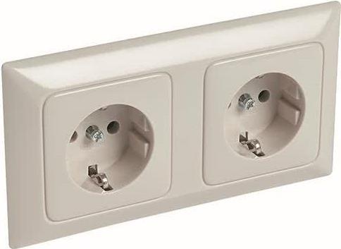 Legrand Schuko-Steckdose 776122 CREO mandelweiß waagerecht (776122)