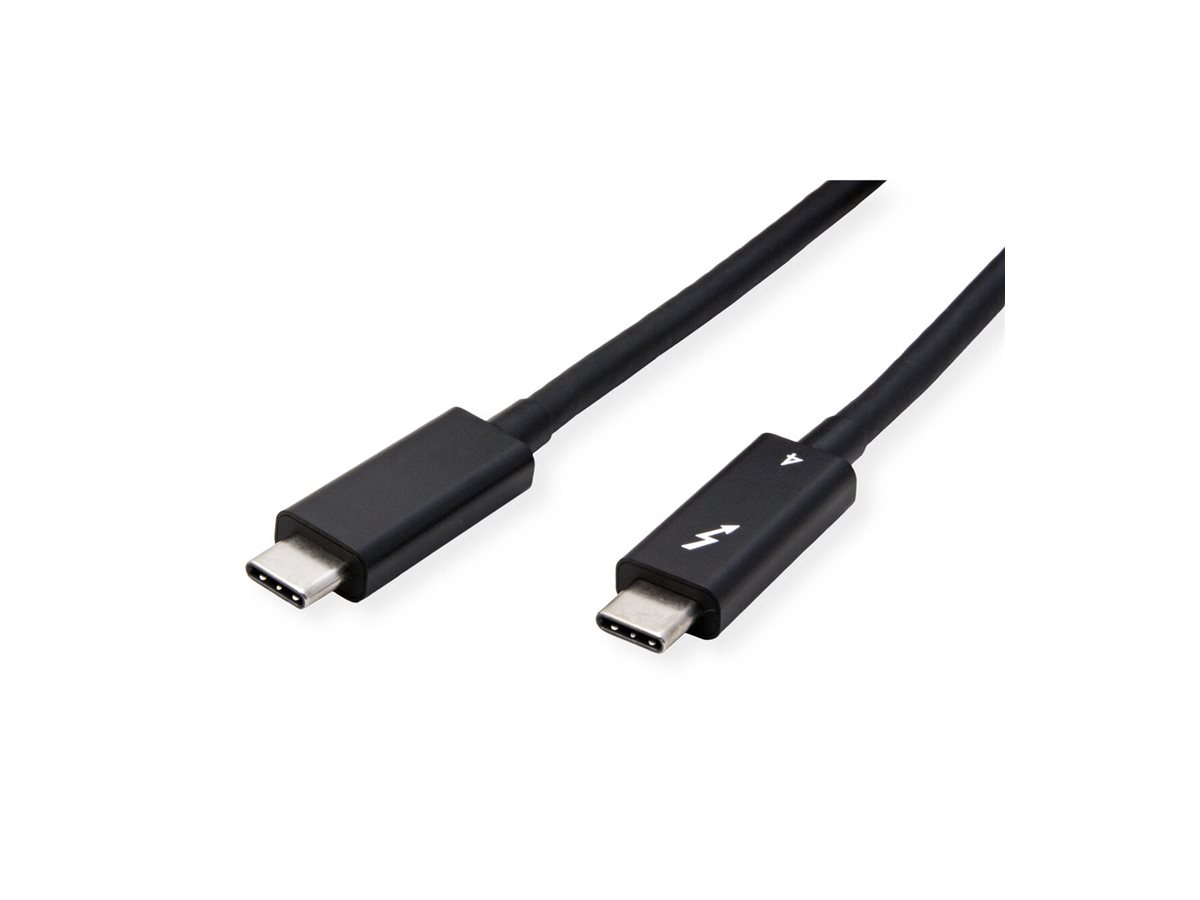 ROLINE Thunderbolt 4 Kabel USB-C auf USB-C 1,5 m 40 Gbit/s 100 W Schwarz