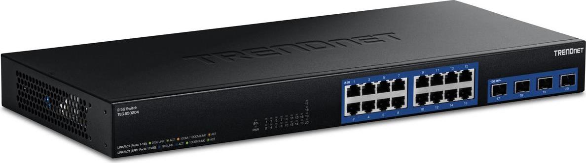 TRENDnet TEG-S50204 Switch 20-Port 2.5G mit 10G SFP+ Ports (TEG-S50204) (B-Ware)