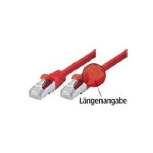 Patchkabel S-FTP, Cat 5e, rot, 3.0 m Patchkabel mit besonders schmalem Knickschutz (70803R)