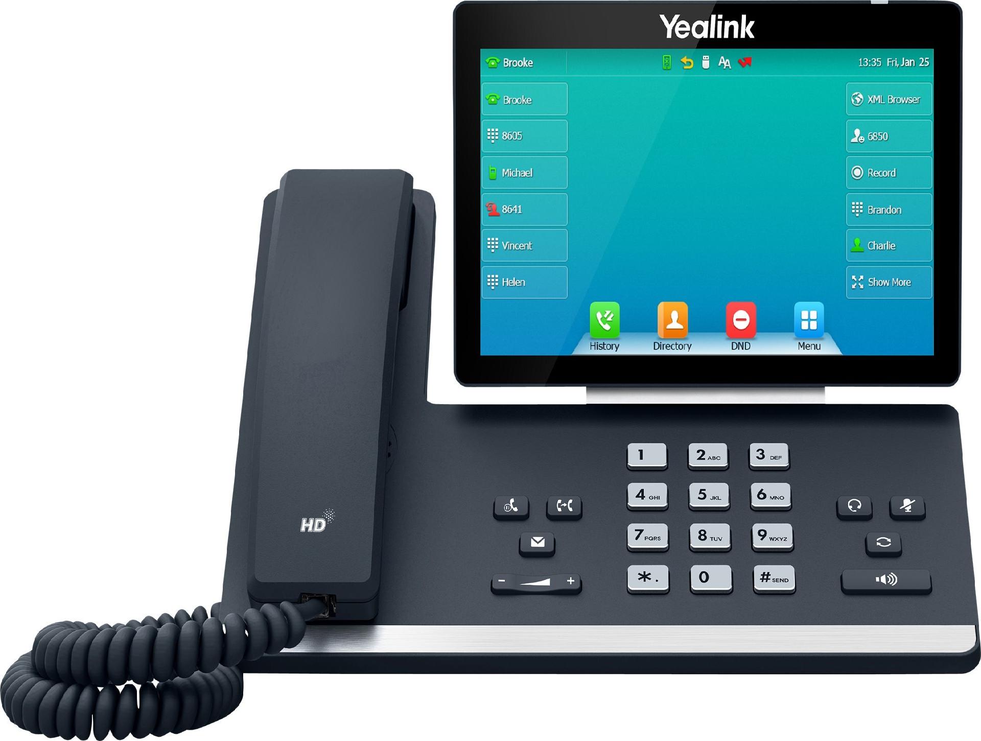 Yealink SIP-T57W VoIP-Telefon 7" Touchscreen WLAN Bluetooth PoE Classic Gray