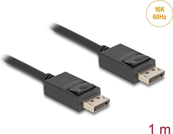 Delock DisplayPort Kabel 16K 60 Hz 80 Gbps 1 m (81174)