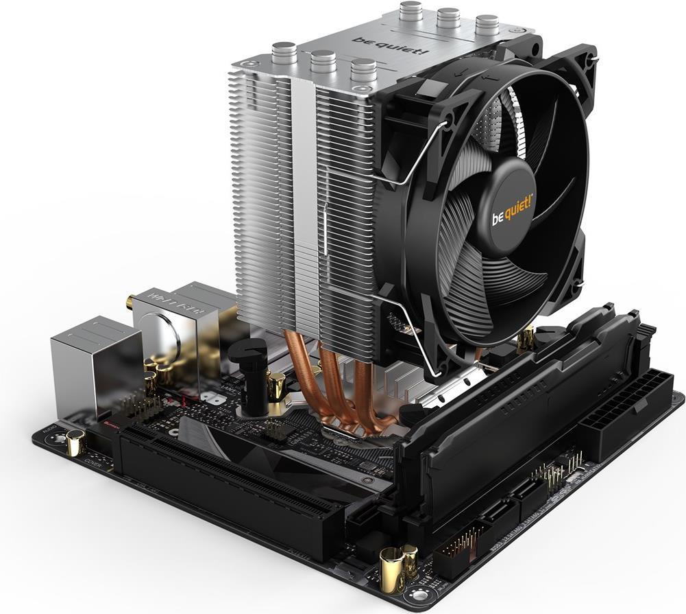 be quiet! Pure Rock Slim 2 Prozessor-Luftkühler 130W TDP 92mm Lüfter Silber